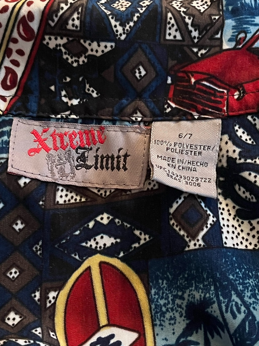 Extreme Limits - Hawaiian Style Shirt - Boys Size 6/7 - EUC - Picture 2 of 5